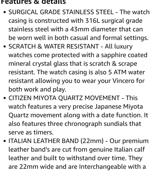 Vincero Men watch - Picture 8 of 8